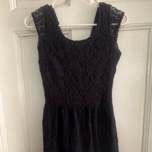 Maison Jules Size S Women's Black Lace Dress